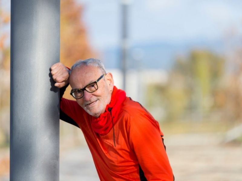 Middle aged man considering retirement