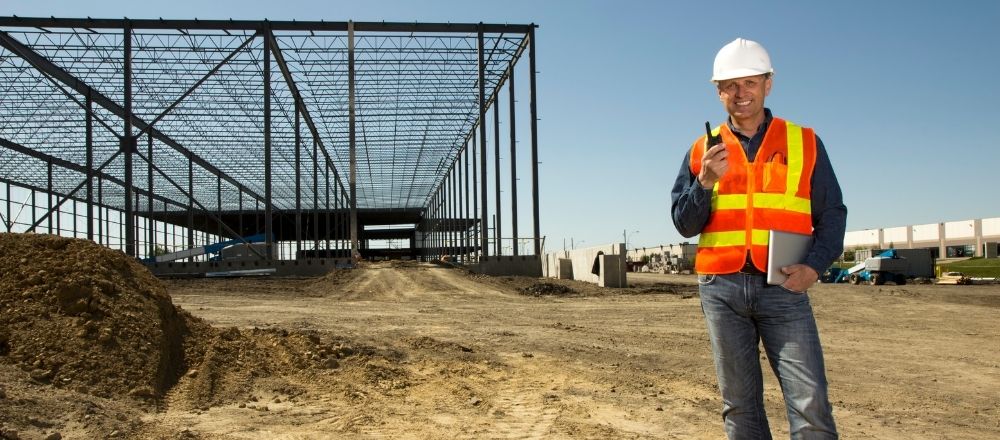 Man on construction site